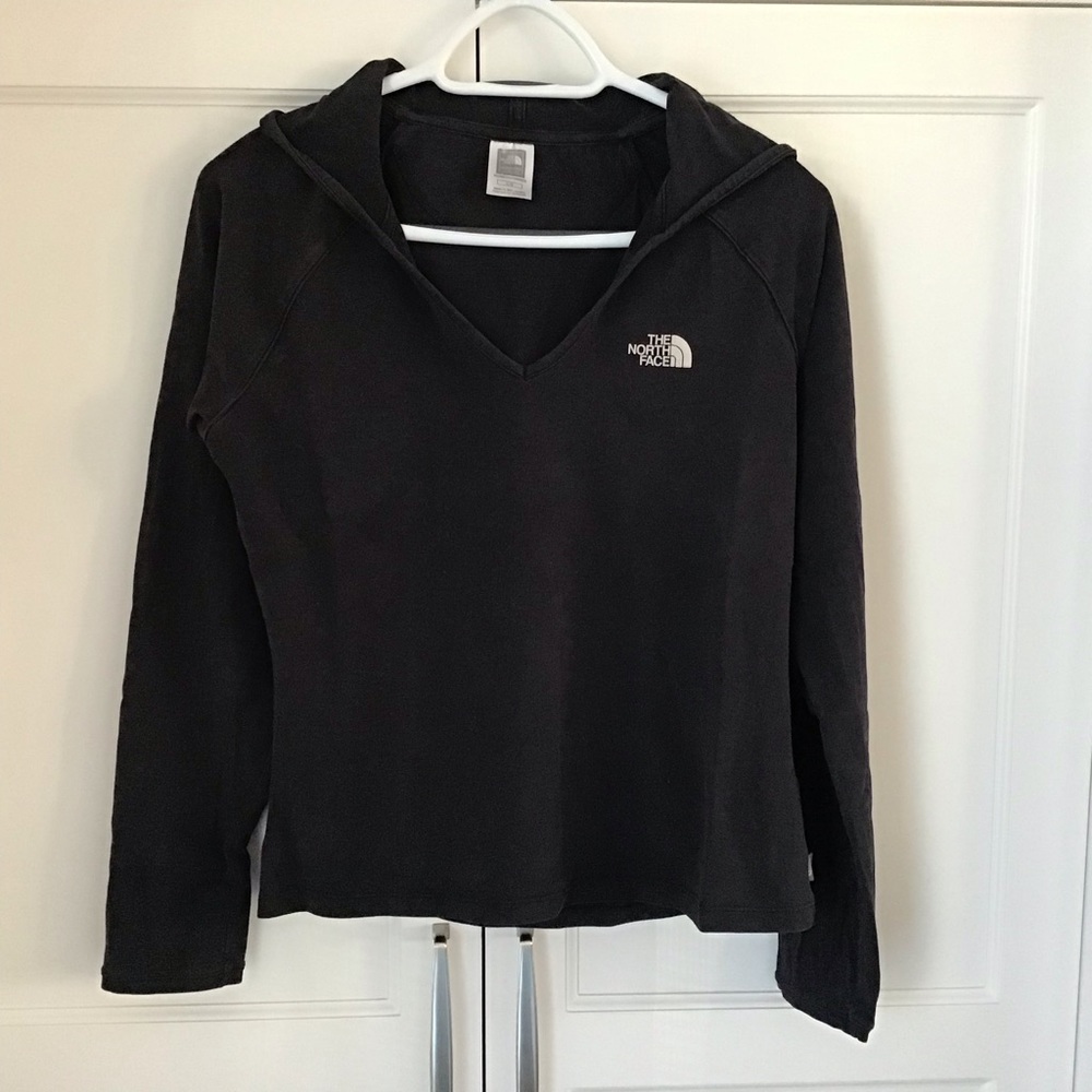 The North Face black long sleeve w/hood - size M/L